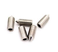 M2 M2.5 M3 M4 M5 M6 M8 M10 M12 M16 304 acier inoxydable, douille hexagonale à tête Allen, extrémité conique, boulon à pointe conique, vis de réglage(16mm,10pcs M6)