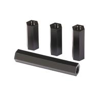 M2 M2.5 M3 M4 Noir Blanc Nylon Hex Femelle Entretoise Plastique Montage Filetage Hexagonal PCB Carte Mère Entretoise Pilier Conseil Nut-25mm (50pcs),Black M2.5