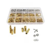 M2 M2.5 M3 M4 Solid Brass Hex Standoff Pillar Spacer Kit, Screws and Nuts Assortment for PCB Board and Electronics Assembly(M2 1700pcs)