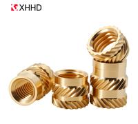M2 M3 M4 M5 M6 M8 Brass Heat Insert Nut Double Twill Knurled Hot Melt Injection Embed Thread Inserts Nuts For 3d Printer Plastic Length 8mm