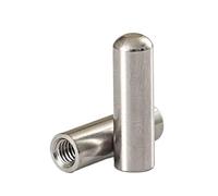 M2 M3 M4 M5 M6 M8 en acier inoxydable à une tête ronde, pilier de guidage, broche cylindrique, filetage interne, broche de positionnement perforée(5pcs 5X12XM3)