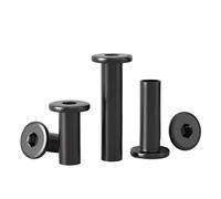 M2 M3 M4 M5 M6 noir 304 douille hexagonale en acier inoxydable, grande tête plate, connecteur de Rivet, insertion de manchon de Joint, écrou de capuchon(40mm,M5-10pcs)
