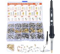 M2-M6 Insert Fileté Metal,Preciva 716Pièces Inserts Filetés,Kit de Fer à Souder pour Insert Impression 3D,M2-M6 Écrou Stable pour Plastique,Pièces en Laiton Imprimées en 3D par Fusion Thermique