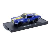 M2 Machines Auto-Drivers Michelin - Shelby Mustang GT 1966 350 en bleu avec rayures jaunes avec numéro 89 R132 25-27