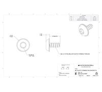 M2 x 4,5 mm Vis à tête cylindrique en acier zingué à 6 lobes d'entraînement (100 pièces) - M20-45-P-Z-PWT