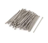 sourcing map 60pcs Vis M2 x 50 mm Tête Ronde Cruciforme Phillips Boulon Acier inoxydable 304