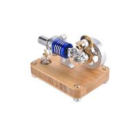 M20-TZ-01 Moteur Stirling à air chaud, modèle mécanique rhombique d'un moteur à combustion externe, cadeau pour les amateurs de science et de technologie (version assemblée)