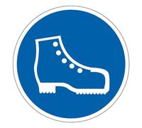 M203 - Panneau et Signalétique d'obligation - Dimensions au choix | Chaussures de sécurité obligatoires - Norme ISO 7010 - Visibilité optimale - Installation rapide