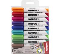 [M20800] Kores Marqueur pour tableau blanc K MARKER XW1, pointe ogive; lot de 10