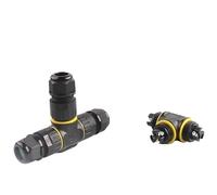 M20T IP68 Connector 2/3/4/5/6 Pin Electrical Terminal Adapter Wire Connector Screw Pin LED Light Sealed Junction Box NWPNLXEA(M20T 3P 9-12mm)