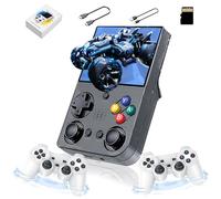 M21 Console de Jeu Portable Console de Jeux rétro avec 2 manettes sans Fil,20000+ Jeux 30+ émulateurs,Batterie 4000mAh 8 Heures,écran 3.5'' IPS Console de Jeux vidéo,Connectivité TV (Noir-64G)