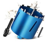 M22 Couronne Diamantée Ø 182mm Longueur Totale 200mm, Foret à Carotter de Carottage Turbo avec Adaptateur SDS Max 110mm, Scie Cloche Trépan Diamant pour Béton Maçonnerie Pierre Ponce Calcaire Plaques