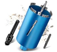 M22 - Diamètre : 92 mm - Longueur totale : 200 mm - Couronne de forage diamantée avec adaptateur SDS Max (110 mm) - Foret sec et humide - Couronne de carottage turbo - Pour béton, maçonnerie