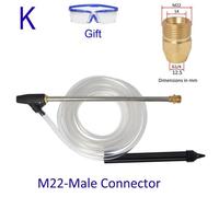 M22 mâle - Nettoyeur haute pression Kit de sablage sableuse humide Lance buse pour Karcher Huter Interskol La