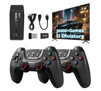M22 Wireless Retro Game Stick,30000+ Classic Games,Retro Game Console,HDMI TV Output, Plug And Play Retro Game Revisiter with Premium Competitive Dual Controllers Black
