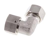 M22x1.5 x 15L Acier inoxydable Raccord à compression coudé à 90 degrés réglable avec cône d'étanchéité et joint torique 315 Bar DIN 2353