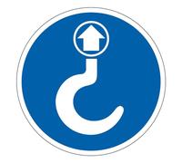 M243 - Point d'ancrage obligatoire - Panneau et Signalétique d'obligation - Dimensions au choix - Norme ISO 7010