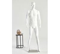 M26-6 blanc Homme Eurotondisplay tête entièrement sculptée Mannequin homme debout noir ou blanc mat chic et élégant