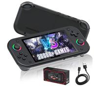 M26 Console de Jeu Portable 20000+ Jeux 25 Émulateurs,Écran IPS 5,1 Pouces Console Portable retrogaming,Système EmuELEC,Console de Jeu électronique Anneau Lumineux Arc-en-Ciel RGB,3000mAh (64G)