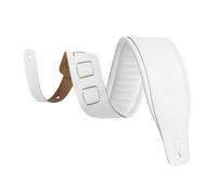 Levy's Leathers Amped Leather Series Sangle de guitare en cuir pleine fleur Blanc Largeur 7,6 cm