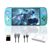 M27 Console de Jeux Portable Contrôleur Filaire avec Vibration 64G,Jeux intégrés 2w+/3w+/5w+ et 30+ Langues, Compatible avec Le système EmuELEC, Console de Jeux vidéo rétro Cadeau(Vert)