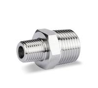 M27x2mm-1/2" BSPT Male Thread 304 Stainless Steel High Pressure Hex Nipple Pipe Fitting Connector YZWRWRMKTB