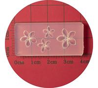 M299 Moule en silicone pour nail art 5 pétales | Pochoirs de sculpture en silicone pour différentes tailles de fleurs à cinq pétales, outil de manucure