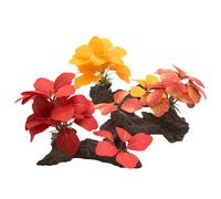 M2cbridge Plantes artificielles en soie pour aquarium - Plante aquatique en plastique - Herbe d'eau - Décoration de premier plan (3 pièces grandes colorées)