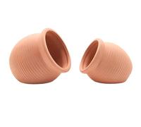 M2cbridge Poterie en céramique - Vase en argile naturelle - Cichlidés - Petits poissons - Crevettes - Pour jouer - Cachez l'habitat de la race (pots rouges, 2 pièces)