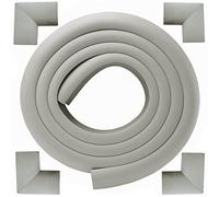 M2cbridge Protection en forme de L pour bords de meubles en mousse extra épaisse 2,5 m (gris avec 4 coins)