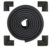 M2cbridge Protection en forme de L pour bords de meubles et de table - Protection de protection pour bébé - Noir (4 m de bord + 4 coins)
