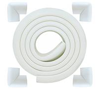 M2cbridge Protection extra épaisse en forme de L pour bords de meubles de table - Protection de sécurité pour bébé - 2 m (blanc cassé avec 4 coins)