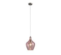 M2OUTLET LA BURBUJA 20183 Suspension Ø 22 cm Nickel mat Rose Verre