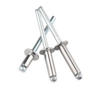 M3×6mm 100pcs Blind Rivets,304 Stainless Steel Silver Round-Head Pull Nail and Mortise for DIY Furniture Automobiles Repair