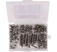 M3 Hex Socket Head Screws 304 Stainless Steel Hex Cap Bolts Nuts Assortment Kit with Storage Box