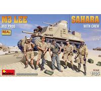 M3 Lee Mid Prod. Sahara Avec Équipage 1:35 Kit De Modèle En Plastique MINIART