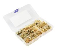 M3 ~ M10 Bornier rond en boîte de type O Cosses de câble pressées à froid Connecteur de câble en cuivre Onglet de câblage Ensemble de combinaison DIY (450 pièces, 1 boîte)