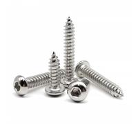 M3 M4 6/8/10/12/14-30mm Allen Hexagon Socket Button Round Head Screw A2-70 304 Stainless Steel L=4-50mm 10/50Pcs(8mm,10pcs M4)