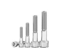 M3 M4 M5 M6 demi-dent hexagone à six pans creux vis à tête de tasse 304 acier inoxydable DIN912 boulons partiellement filetés(M4x30mm 10pcs)