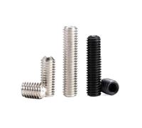 M3 M4 M5 M6 M7 M8 M10 M12 filetage fin DIN916 noir 12.9 acier hexagone douille hexagonale Allen tasse Point Grub sans tête boulon ensemble vis