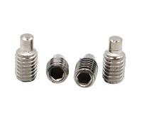 M3 M4 M5 M6 M8 DIN915 304 acier inoxydable tête Allen hexagonale douille hexagonale vis de réglage avec pointe de chien Grub boulon d'extrémité convexe(20mm,M8 5pcs)