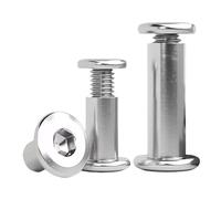 M3 M4 M5 M6 M8 M10 Acier inoxydable 304 Rivet à tête hexagonale plate, connecteur, insert, manchon, écrou(M6x15x8 x 4set)