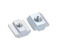 M3 M4 M5 M6 M8 M10 Blocs à rainure en T Écrous carrés Écrous à marteau coulissant à rainure en T 20 30 40 45 Acier au carbone galvanisé(10pcs,EU20-M5)