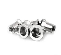 M3 M4 M5 M6 M8 m10 en acier inoxydable à tête plate demi-écrou à rivet hexagonal-M4 20PCS