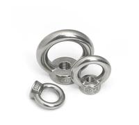 M3 M4 M5 M6 M8 M10 M12 Boulon à Oeil/écrou 304 Acier Inoxydable Marine Levage Oeil vis écrous Anneau Boucle Trou for câble câble Boulon à Oeil (Color : Eye Nut, Size : M4 5pcs)