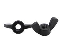 M3 M4 M5 M6 M8 M10 M12 écrou à oreilles en plastique Nylon noir écrou papillon lingot écrous à oreilles DIN315(M3 5pcs)