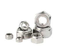 M3 M4 M5 M6 M8 M10 M12 M14 M16 M18 M20 304 acier inoxydable tout métal insérer hexagone écrous de verrouillage hexagonaux écrous autobloquants bouchon à vis(M4-5pcs)