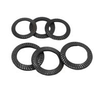 M3 M4 M5 M6 M8 M10 M12 M14 M16 Rondelles de verrouillage en acier au carbone noir avec impression double face DIN9250(M4 10 pièces)