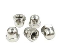 M3 M4 M5 M6 M8 M10 M12 M14 - M24 304/316 écrou à capuchon hexagonal en acier inoxydable écrous à gland couvercle décoratif écrous à capuchon en dôme(304 Stainless Steel,M12(1pcs))