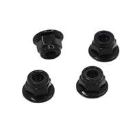 M3 M4 M5 M6 M8 M10 M12 noir blanc carbone Nickel A2 acier inoxydable bride hexagonale insertion en Nylon écrou de blocage autobloquant Nylock contre-écrou(Black Carbon Steel,M3 10pcs)